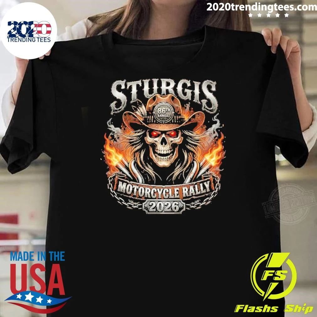 2026 Sturgis Motorcycle Rally Cowboy Skull 86th Anniversary Shirt