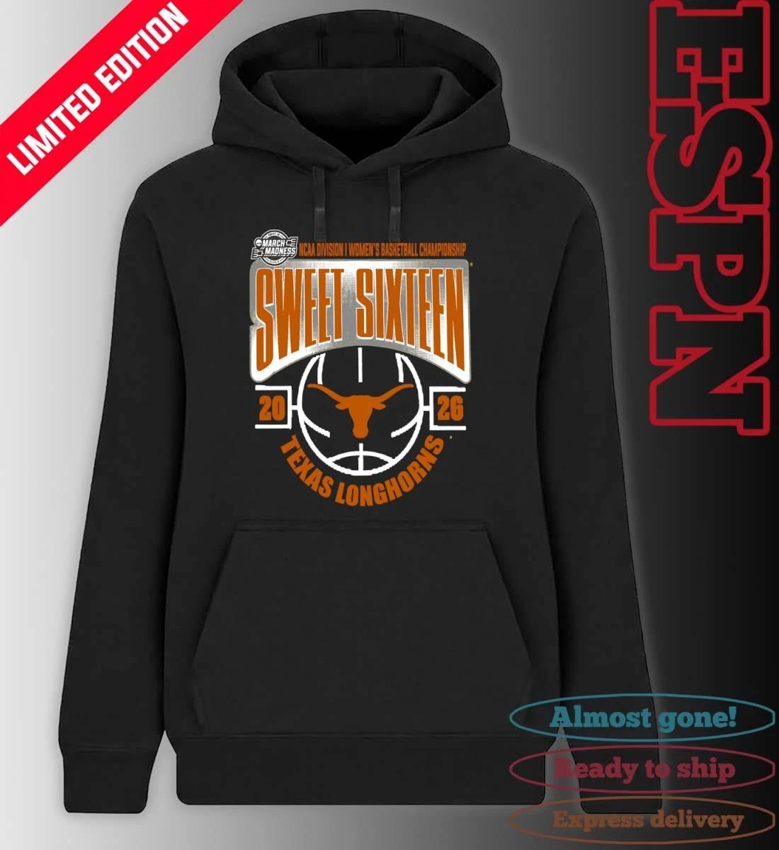 Texas Longhorns Sweet 16 NCAA DI Women’s Basketball Tournament March Madness 2026 T-Shirt