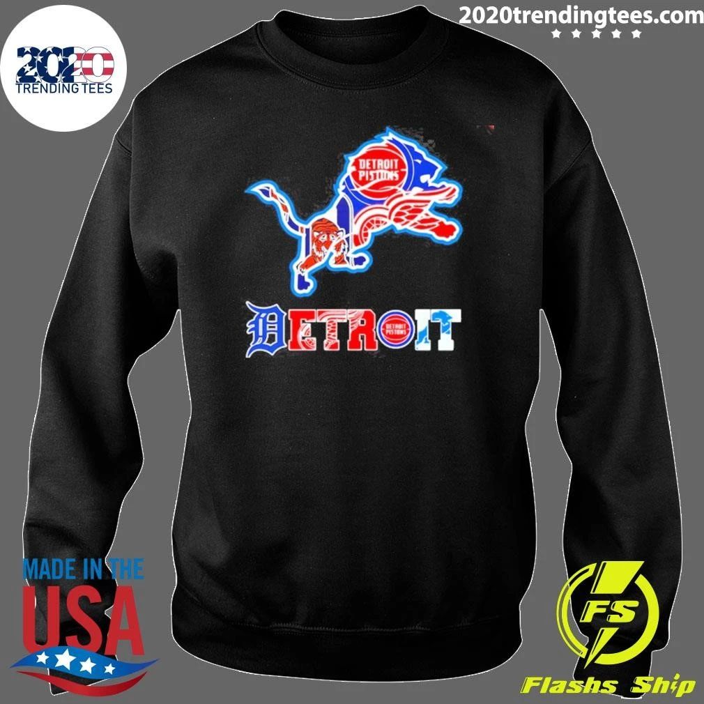 Detroit Pistons Tigers Red Wings Lions Logo Shirt