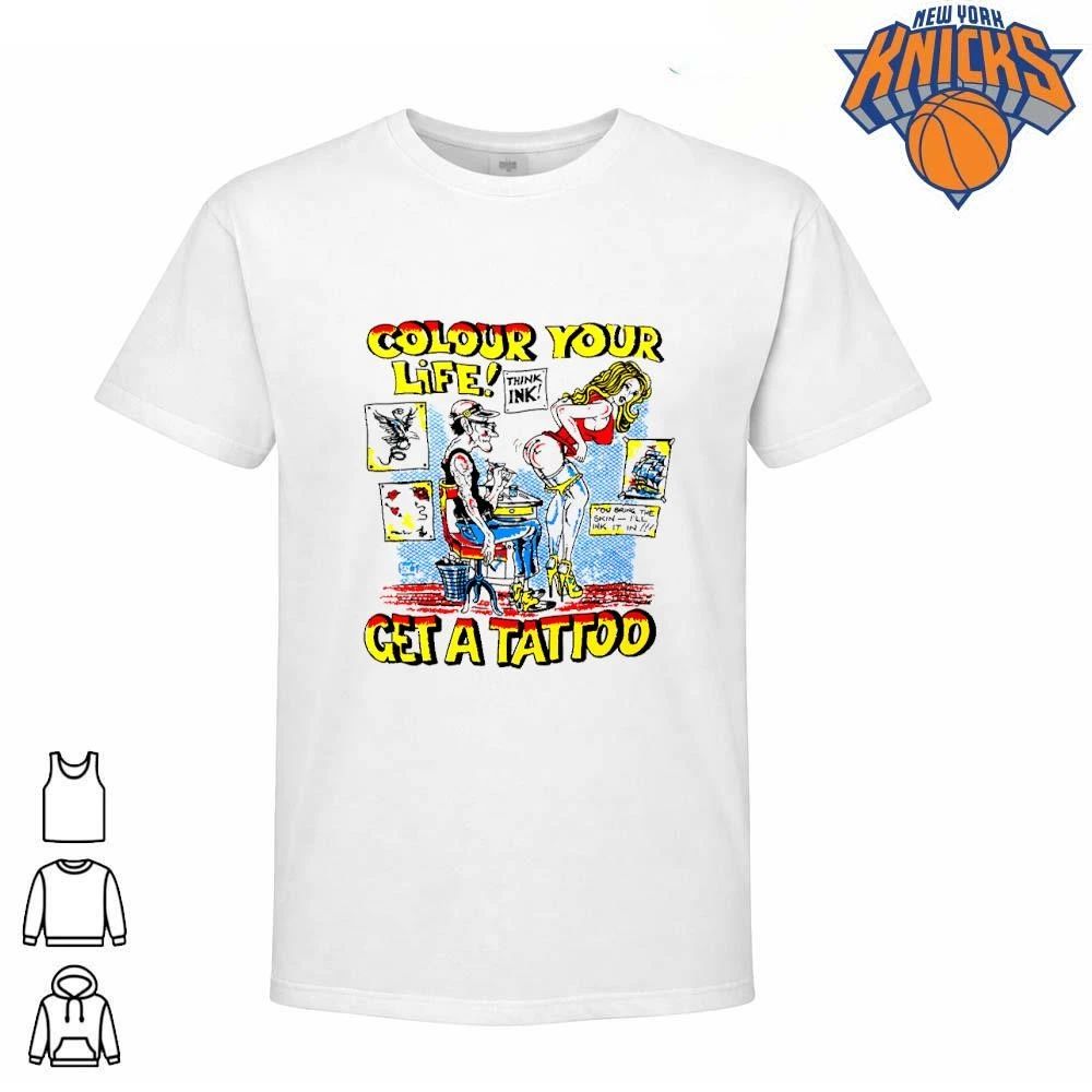 Colour Your Life Get A Tattoo Retro Cartoon T Shirt
