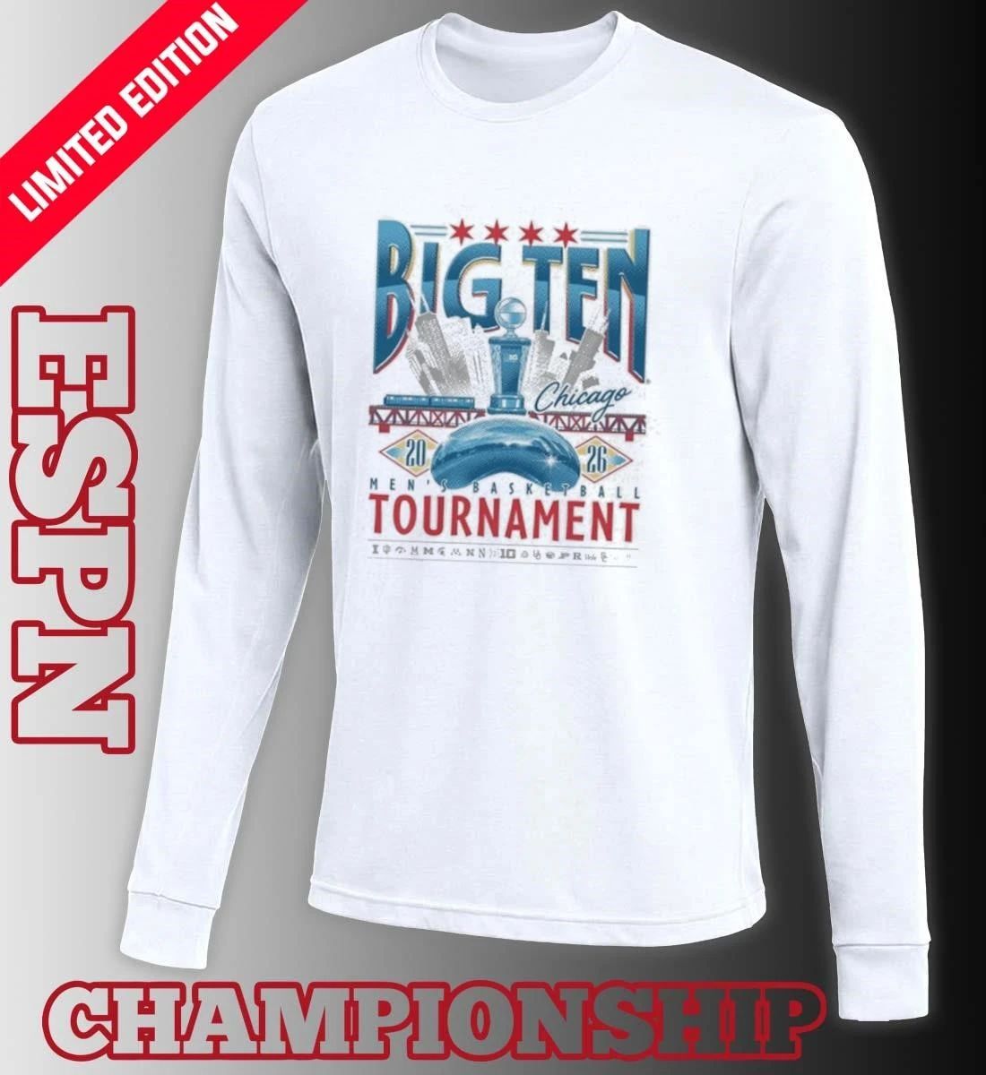 2026 Big Ten Men’s Basketball Tournament Chicago Skyline Shirt