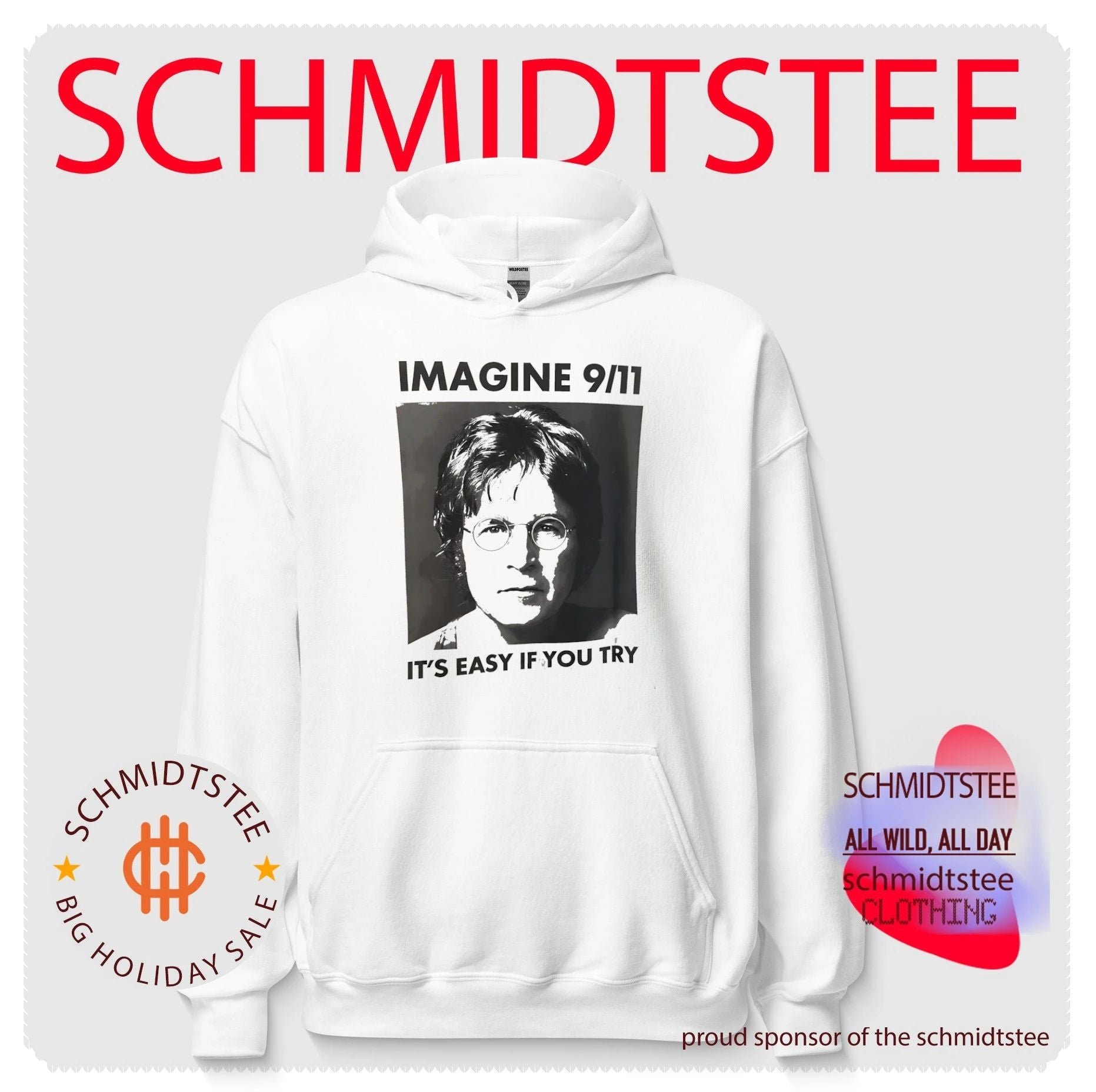 John Lennon imagine 9 11 it’s easy if you try shirt