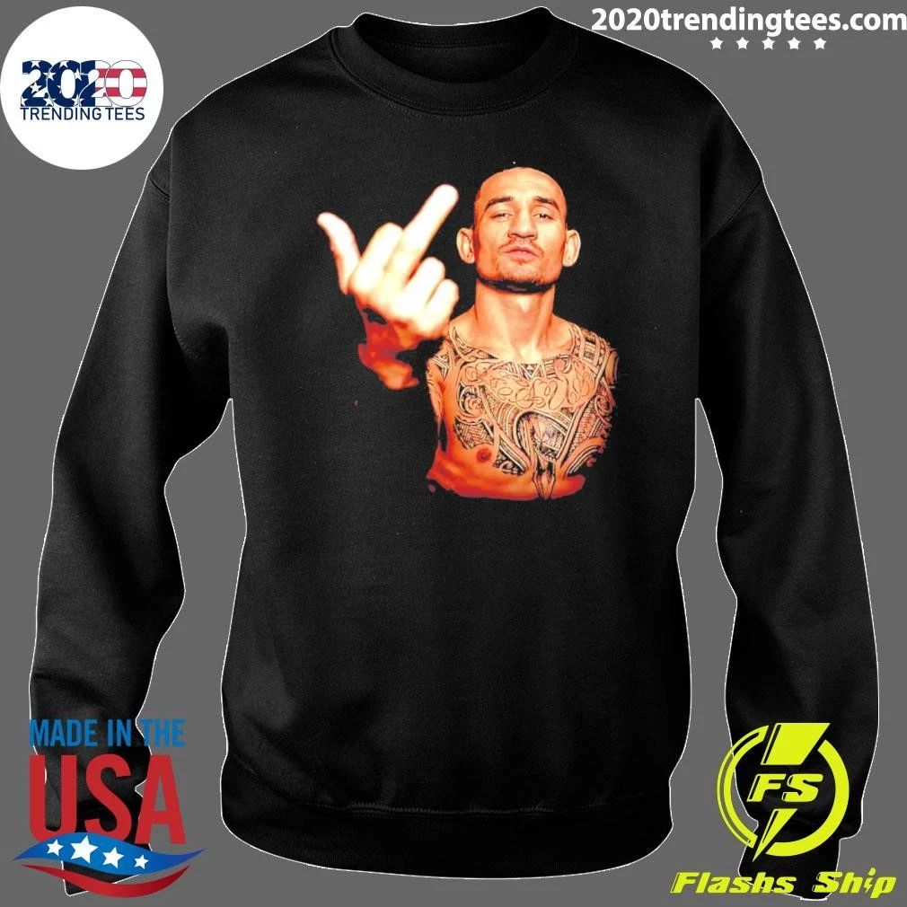 Max Holloway UFC middle finger graphic shirt
