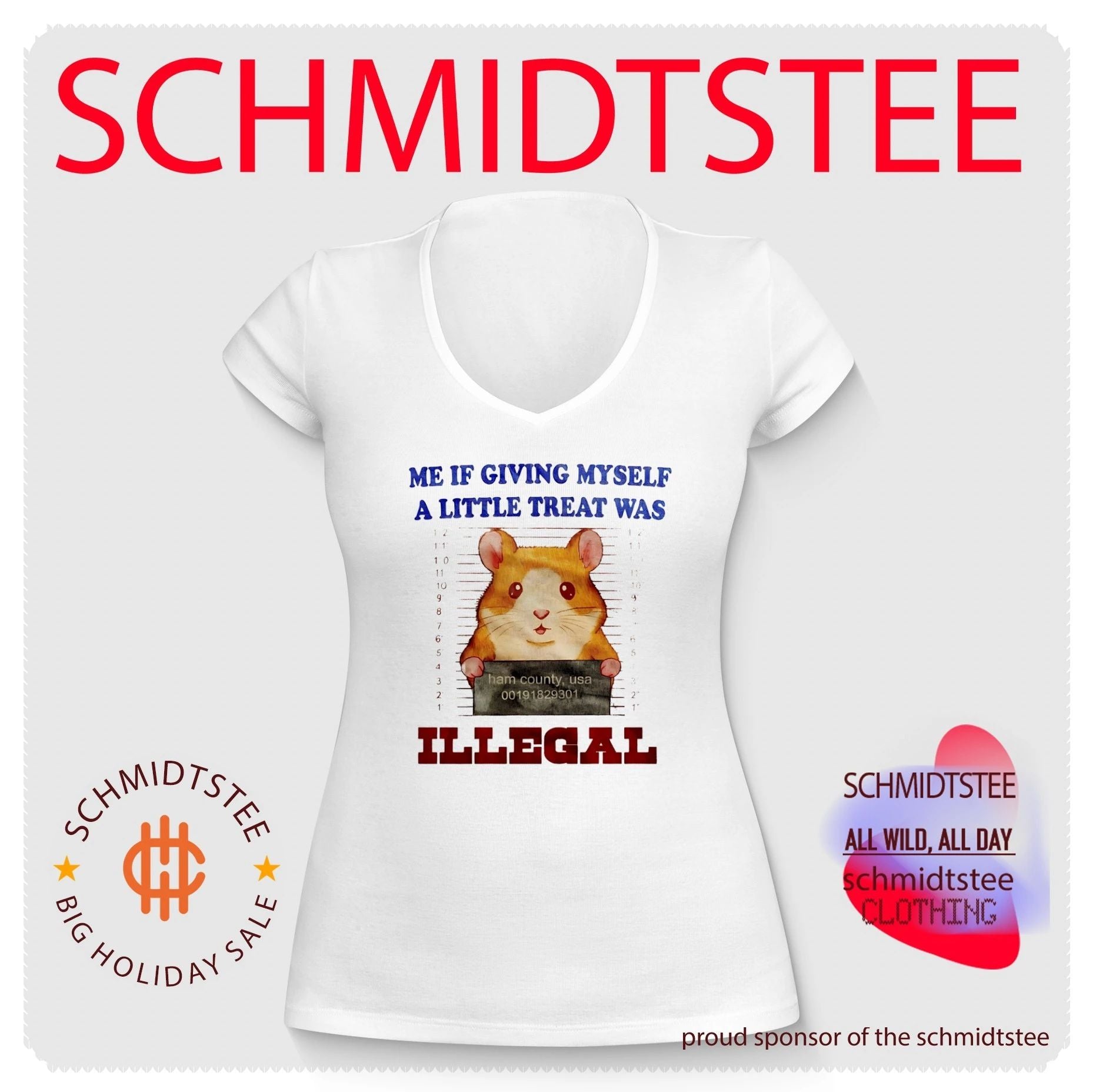 Me if Giving Myself a Little Treat Was Illegal Hamster Mugshot shirt