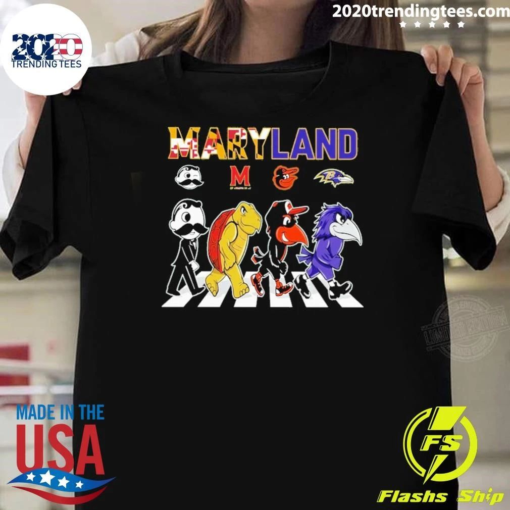 Maryland Sports Mascots Abbey Road Shirt