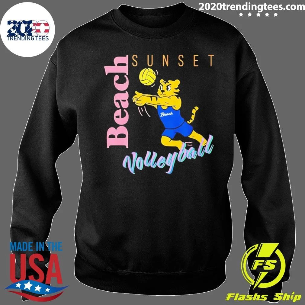 Jeff Cole Sunset Beach Volleyball Tiger Mascot Tee Shirt