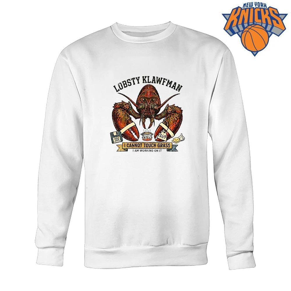 Lobsty Klawfman I Cannot Touch Grass I Am Working On It Gamer Food Joke Shirt