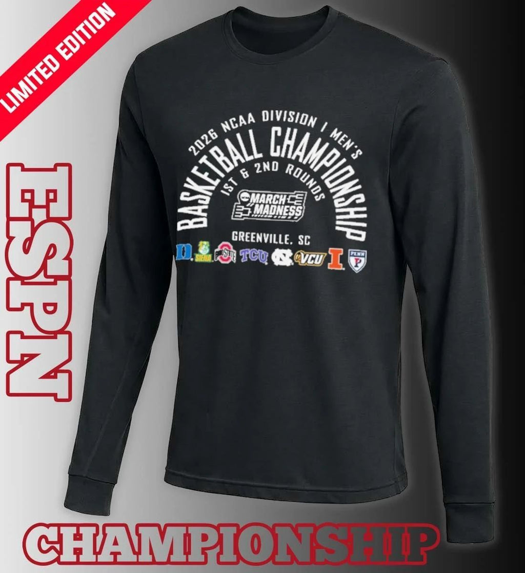 NCAA Men’s Basketball 2026 March Madness Greenville, SC T-Shirt