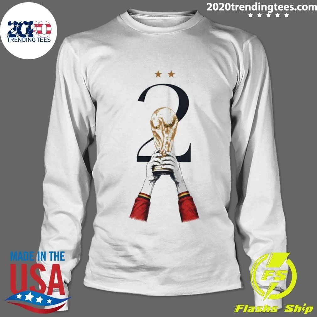 Spain Soccer Second 2010 2026 World Cup Fifa Champions Trohpy Shirt