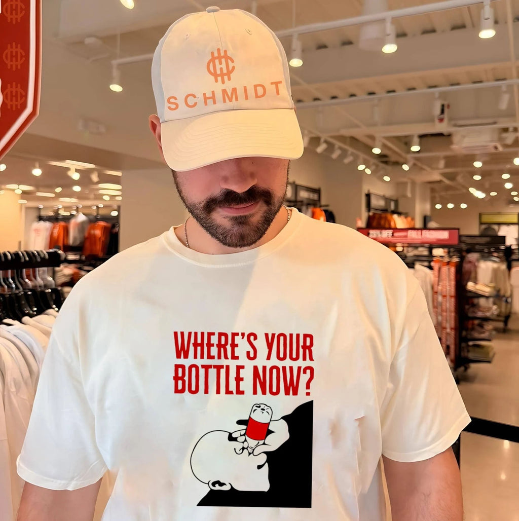 Where’s Your Bottle Now Men in Black Soccer shirt