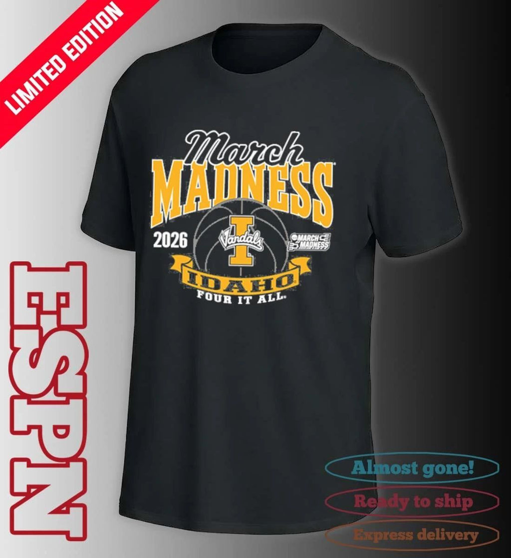 Idaho Vandals Women’s Basketball 2026 NCAA March Madness Bound T-Shirt