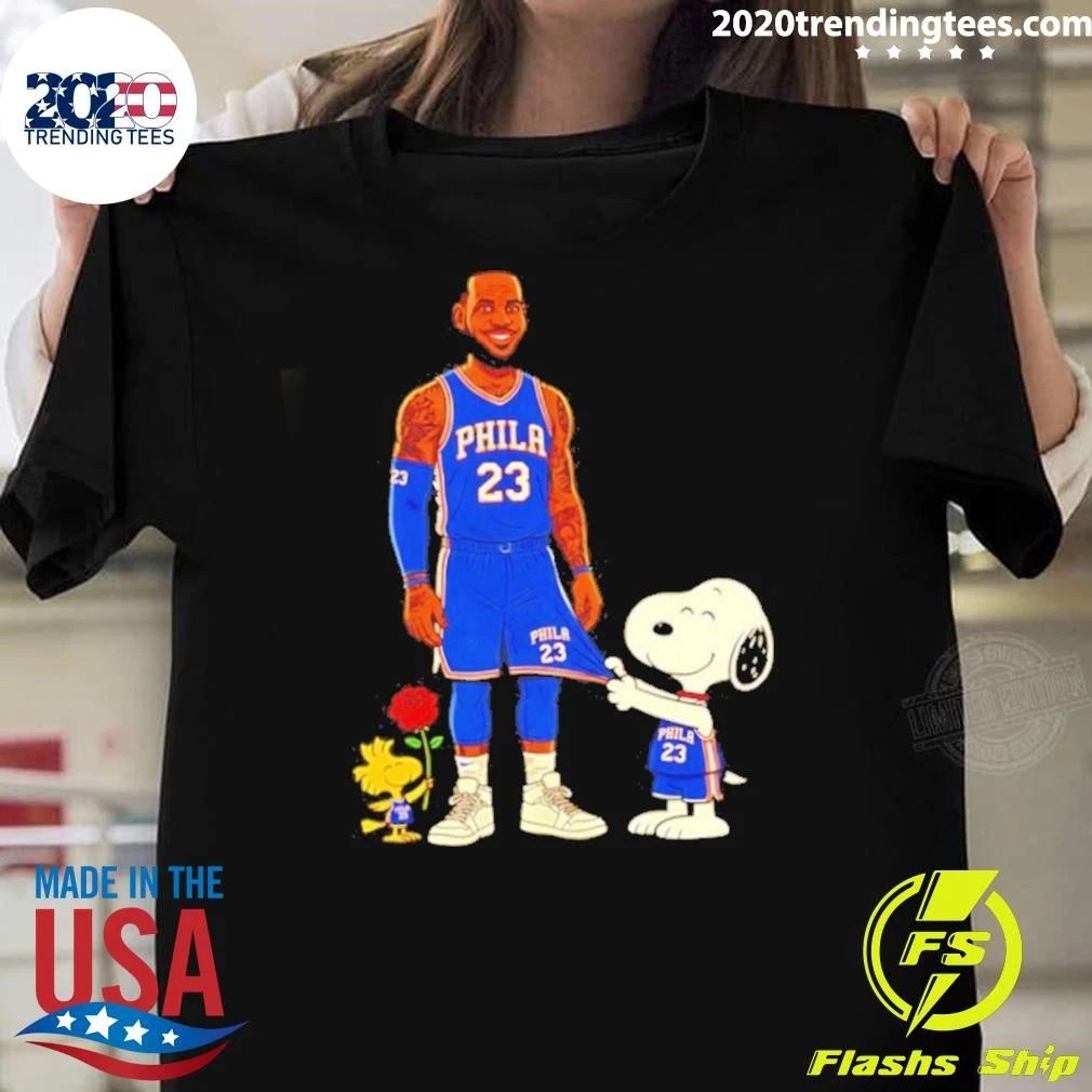 James X Peanuts Philadelphia 76ers Basketball Shirt