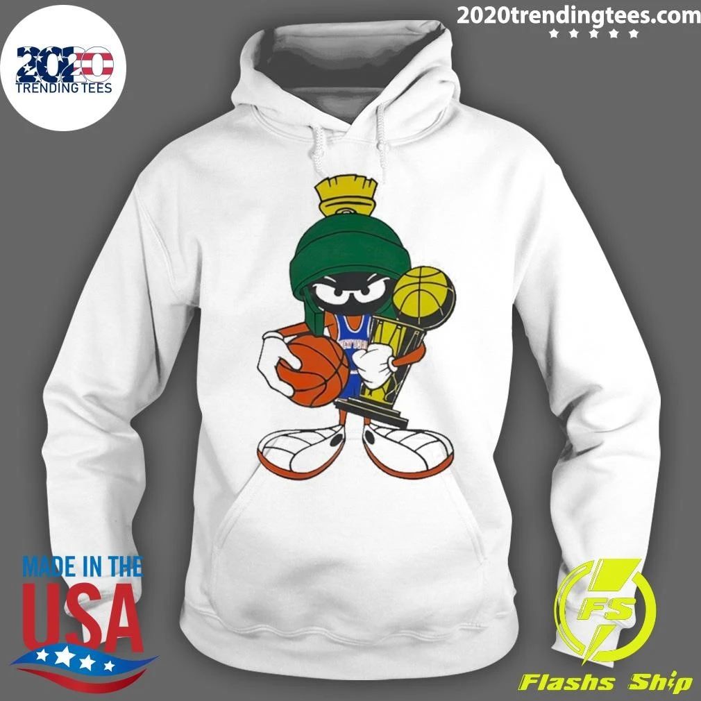 Marvin The Martian Holding New York Basketball Championship Trophy Shirt