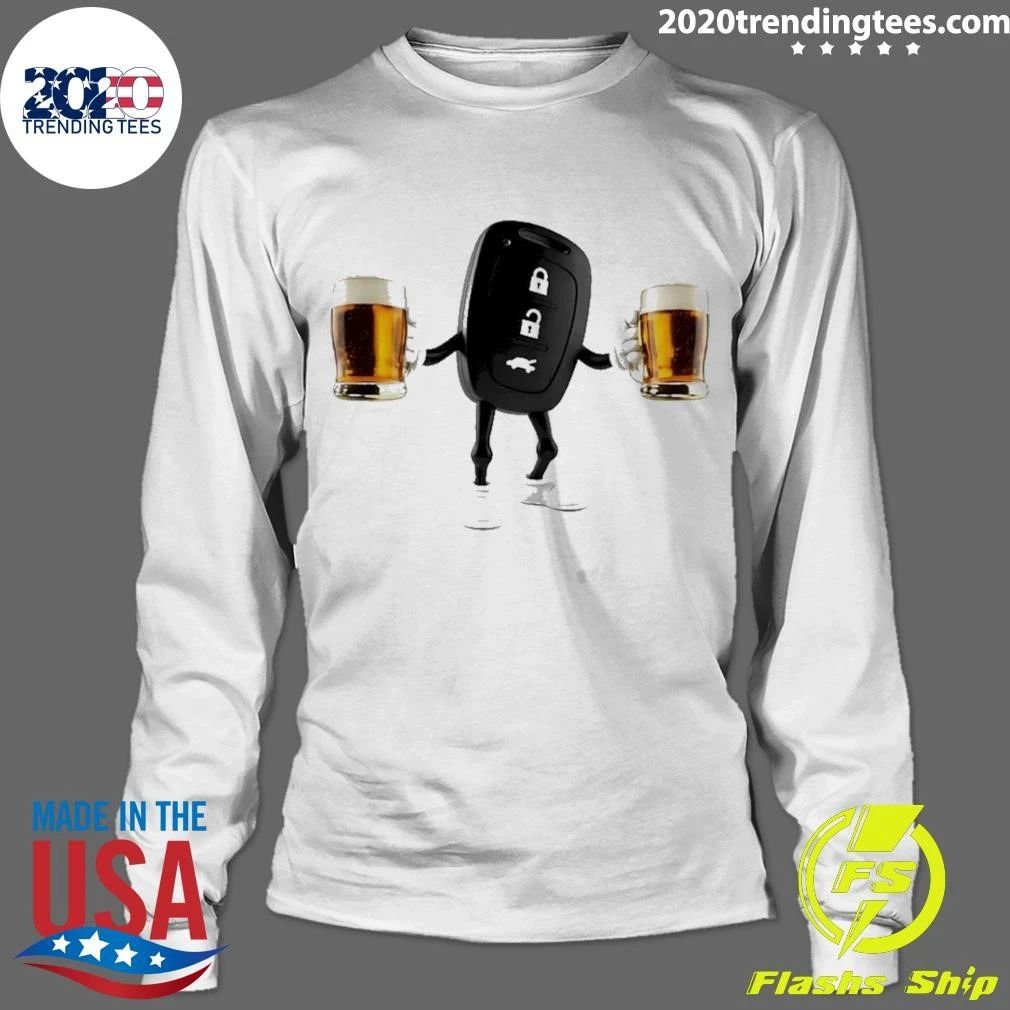 Car Keys With Beer Graphic Meme Shirt