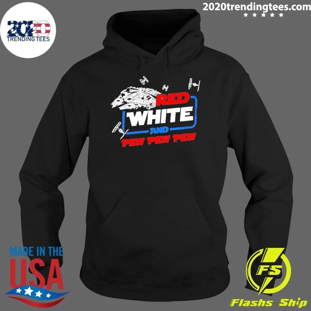 Star Red White and Pew Pew 4th of July Shirt