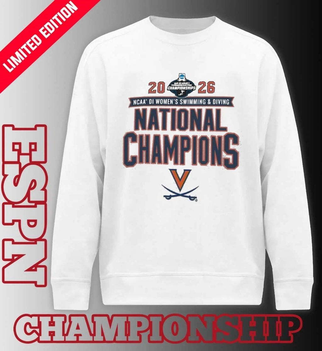 Virginia Cavaliers 2026 NCAA Women’s Swimming & Diving National Champions T-Shirt