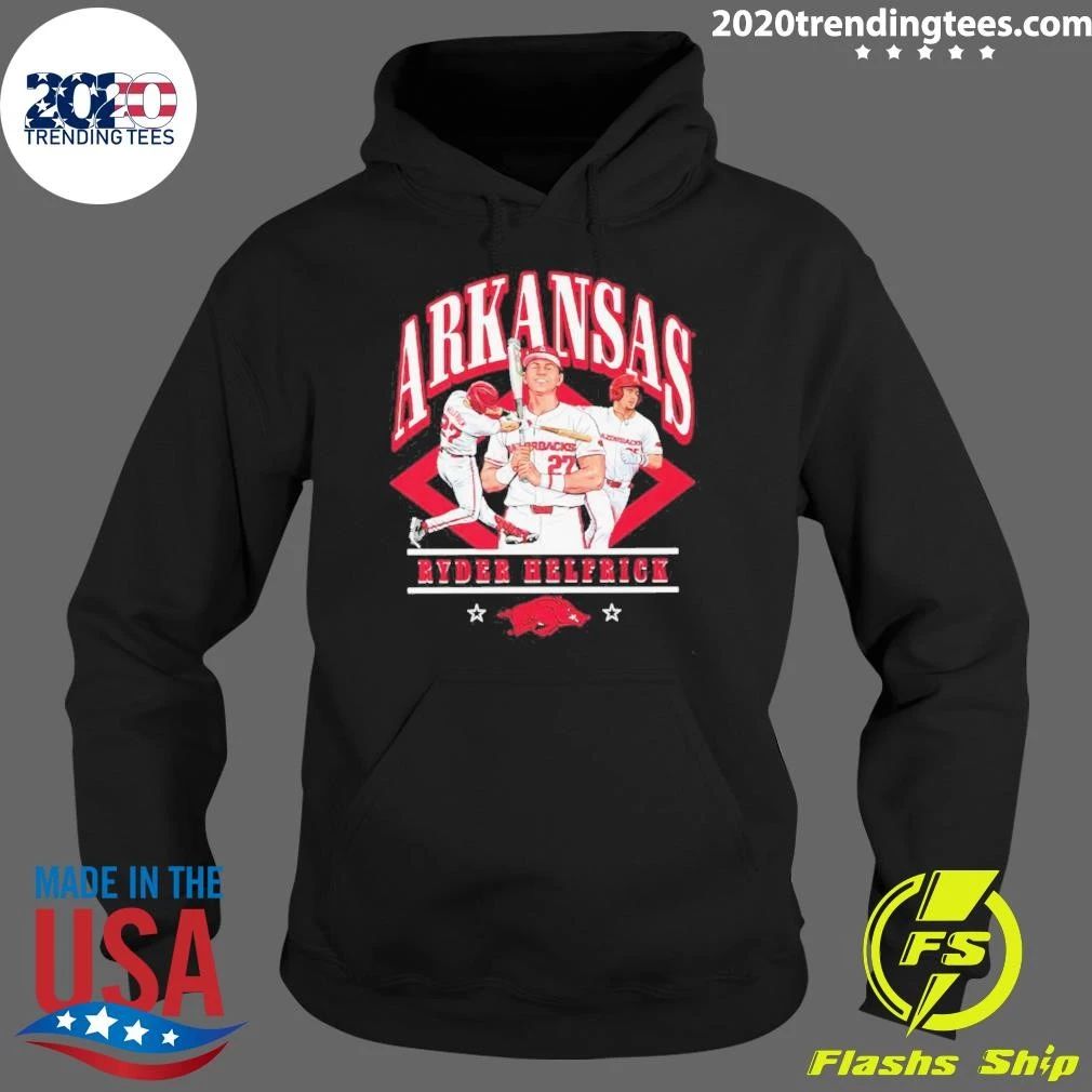 Ryder Helfrick Arkansas Razorbacks Baseball Shirt