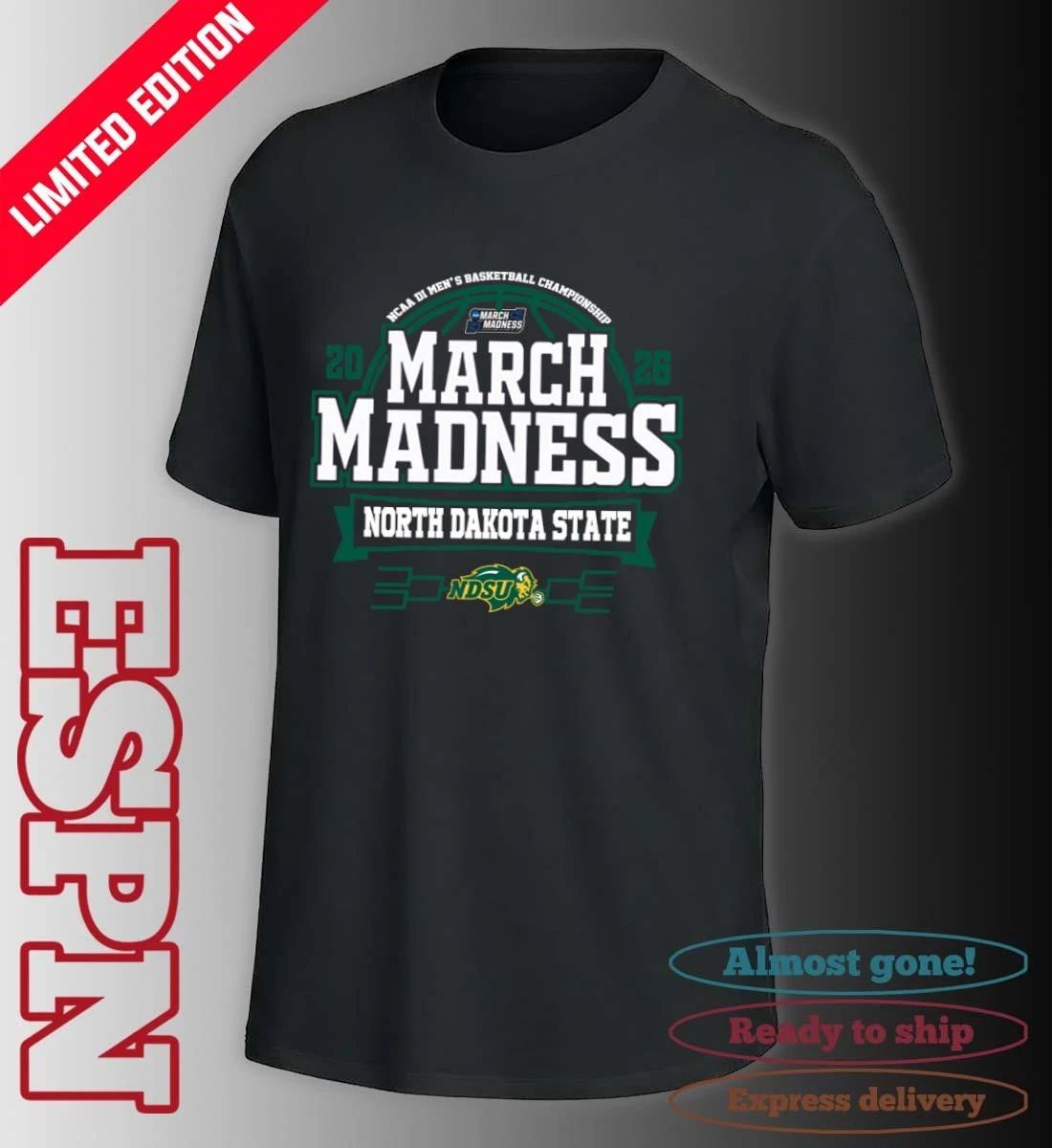 North Dakota State Jackrabbits March Madness 2026 NCAA DI Men’s Basketball Tournament T-Shirt