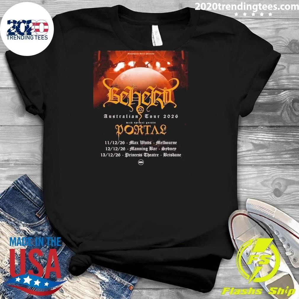 Beherit Australian Tour 2026 With Special Guests Bortac Shirt