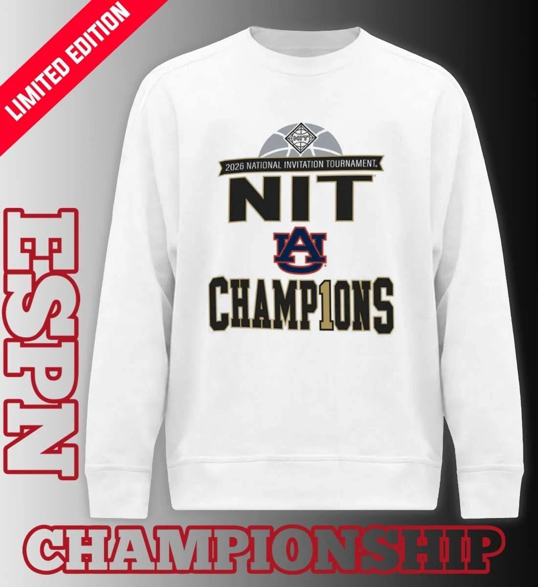 Auburn Tigers 2026 Division I Men’s Basketball Postseason NIT Champions Shirt