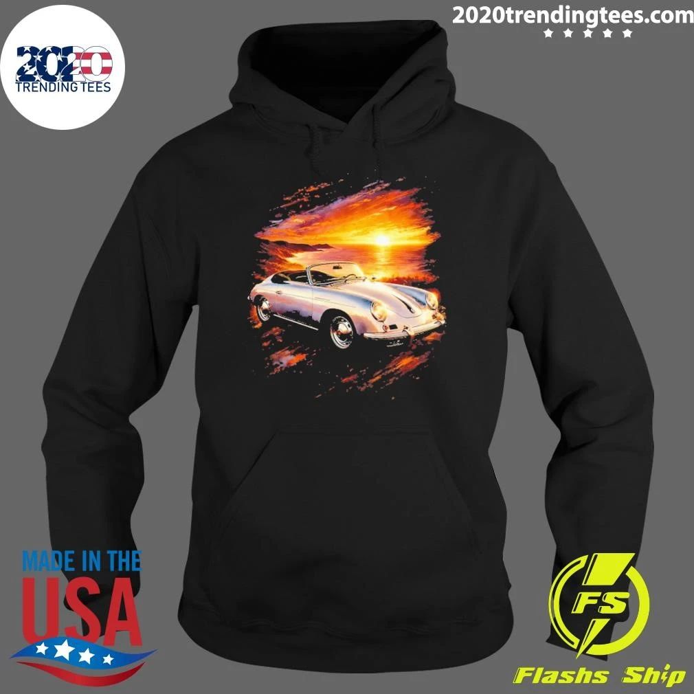 Porsche 356 Old Car Sunset Coastal Shirt