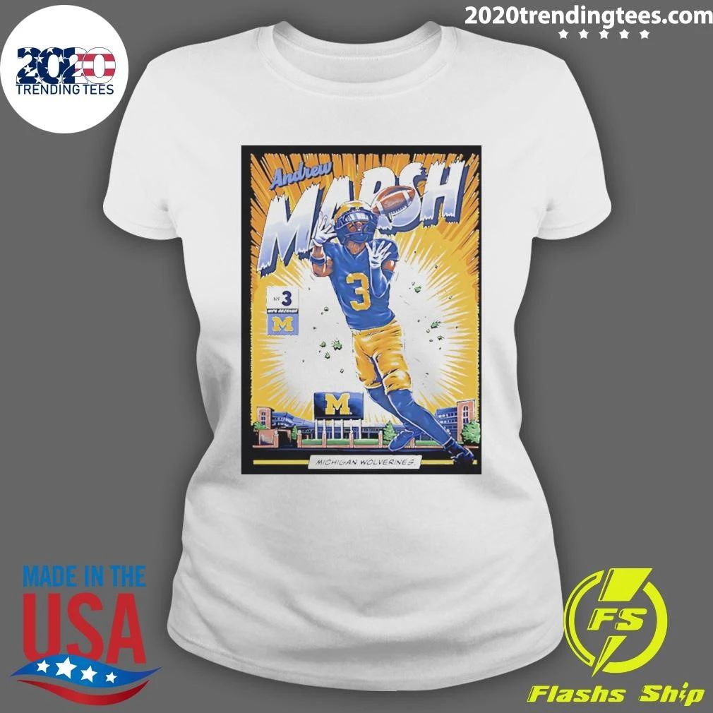 Andrew Marsh Michigan Wolverines Football Comic Shirt