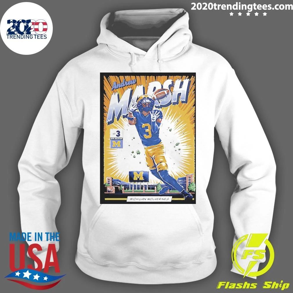 Andrew Marsh Michigan Wolverines Football Comic Shirt