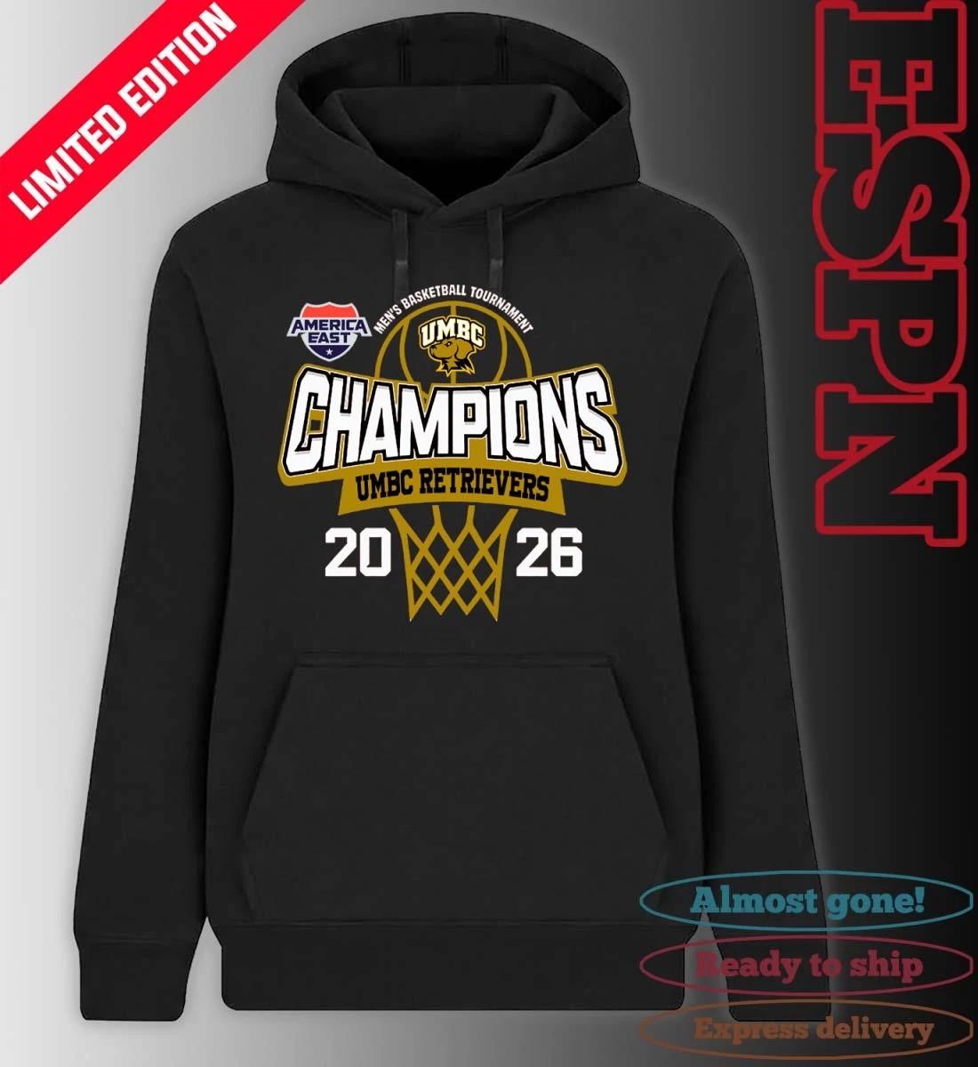 America East Conference Men’s Basketball Tournament 2026 Champions UMBC Retrievers T-Shirt