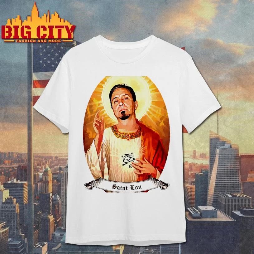Saint Lou Religious Style Meme Portrait Vintage Graphic T Shirt