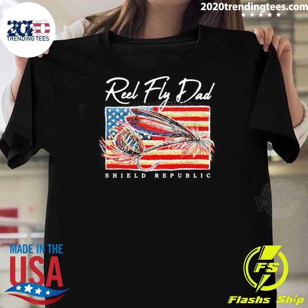 Reel Fly Dad Shield Republic Outdoors Shirt