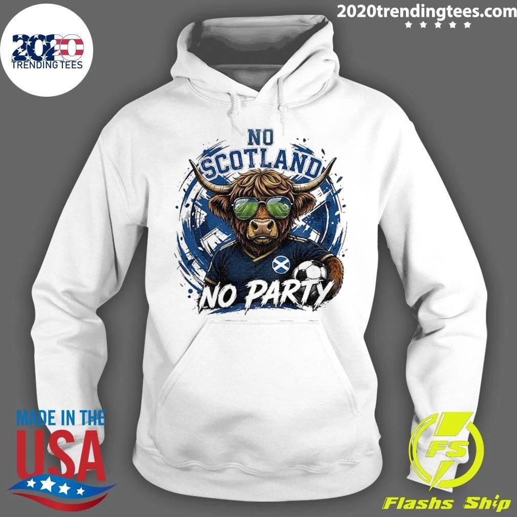 Highland Cow Scotland Soccer No Scotland No Party World Cup 2026 Shirt