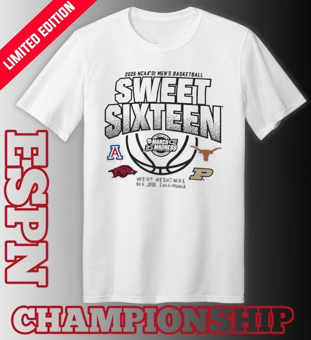 West Regional 2026 NCAA DI Men’s Basketball Sweet Sixteen T-Shirt