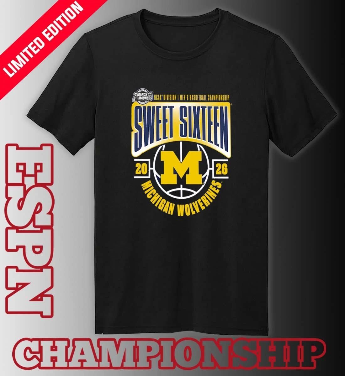 Michigan Wolverines Sweet 16 NCAA DI Men’s Basketball Tournament March Madness 2026 T-Shirt