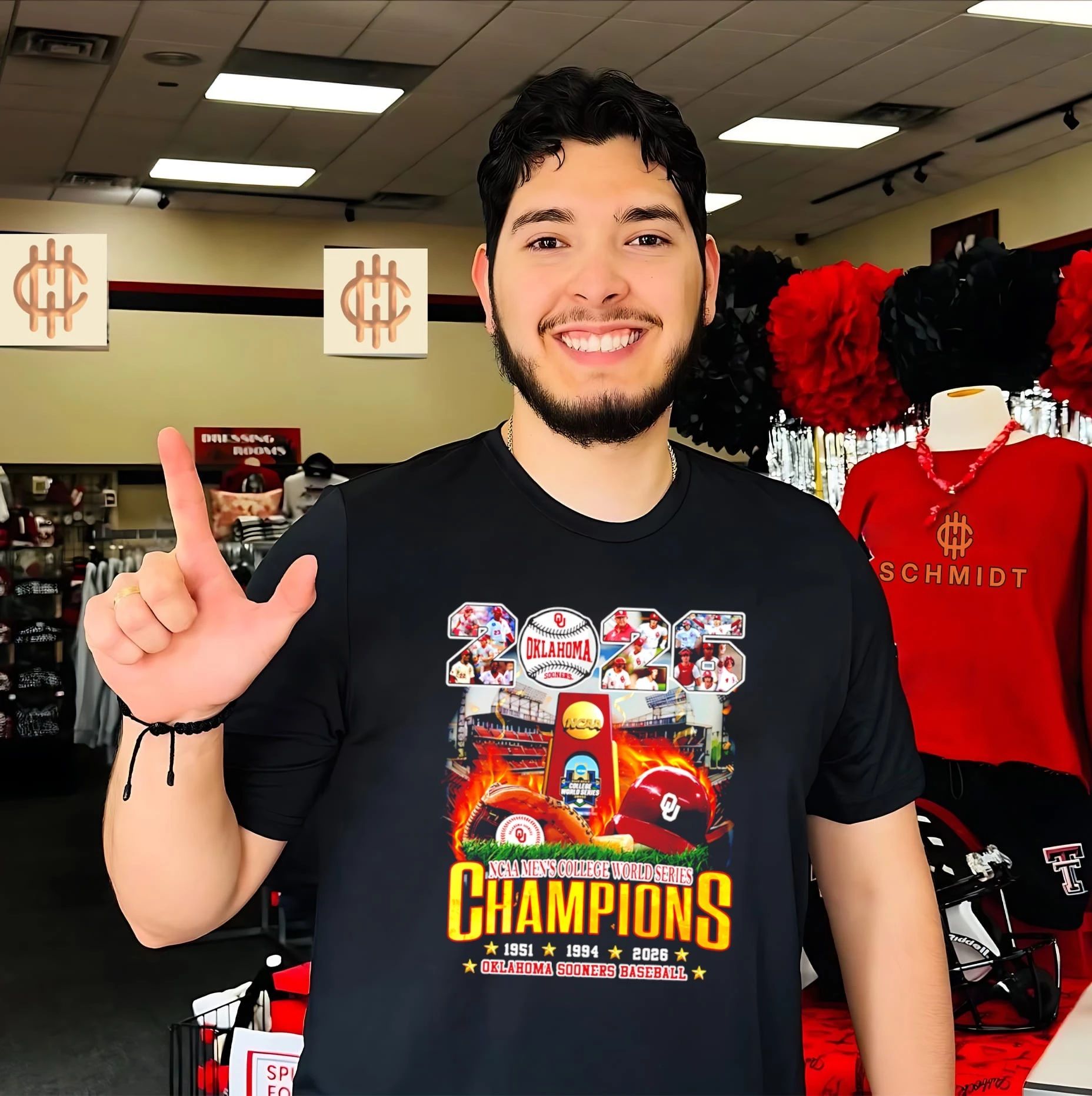 Oklahoma Sooners baseball 2026 MCWS Champions helmet trophy shirt