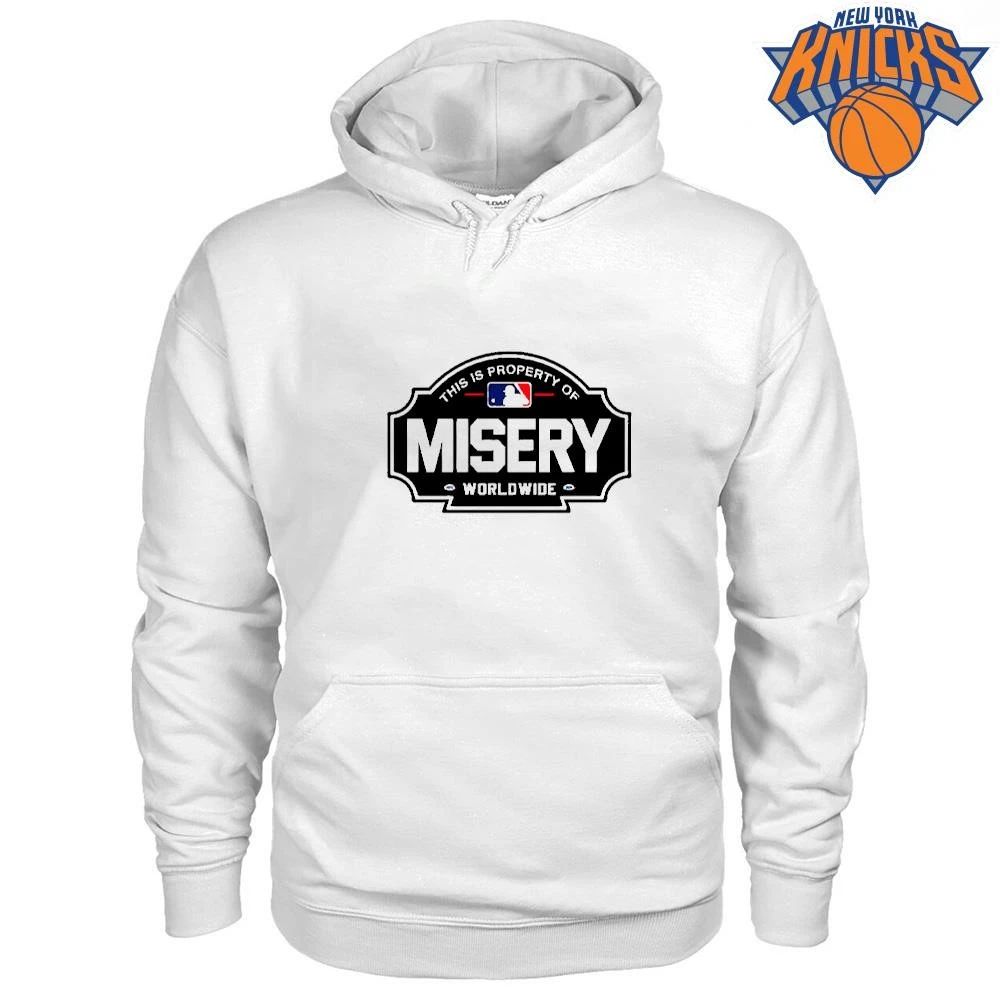 Property Of Misery Worldwide Baseball Logo Graphic Tee Shirt