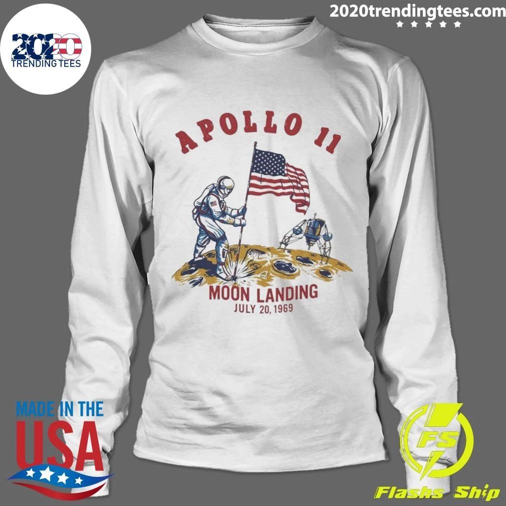 Apollo 11 Moon Landing Astronaut Flag July 20 1969 Neil Armstrong Artemis 11 Space X Nasa Shirt