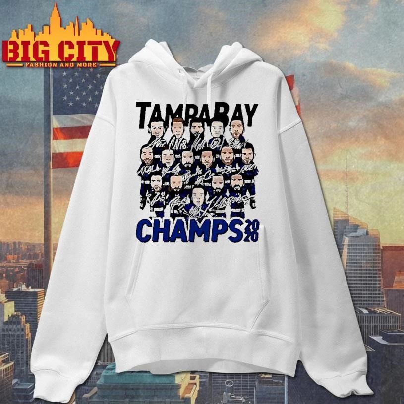 Tampa Bay Champs 2020 Illustration Hockey Team White Shirt