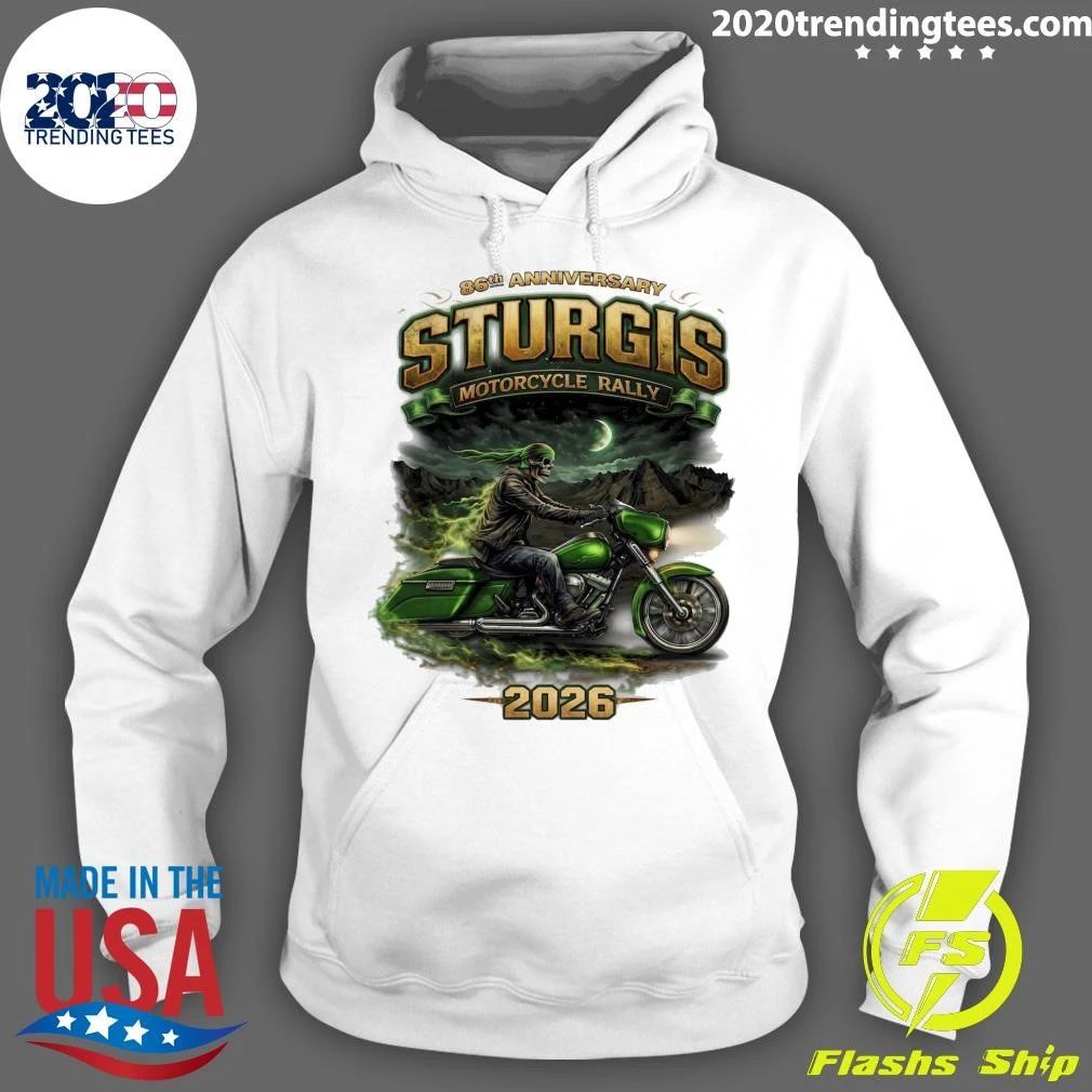 Skeleton Cowboy Biker 86th Anniversary Sturgis Motorcycle Rally 2026 Shirt