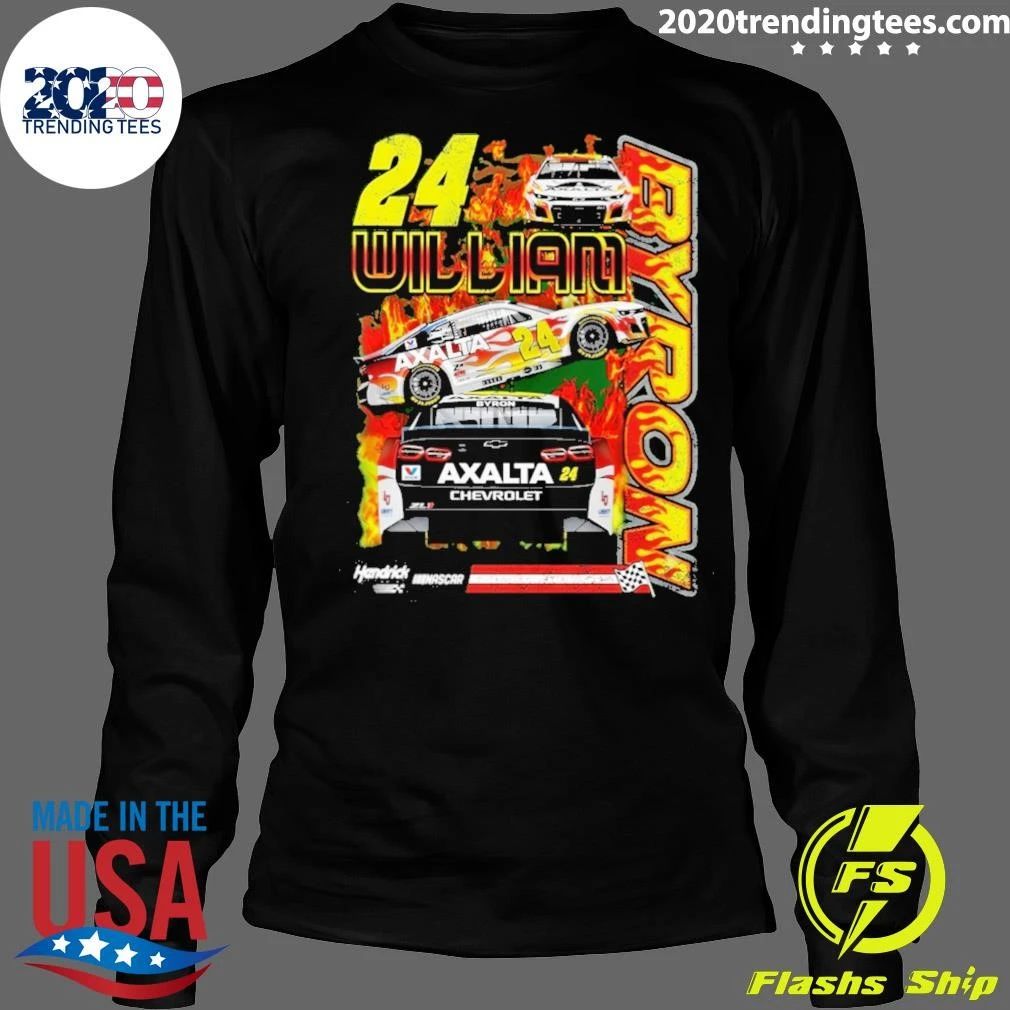William Byron Mad Engine Flames Shirt