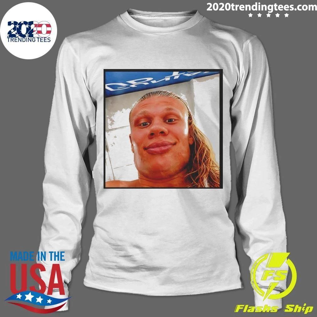 Erling Haaland Smug Face Norway Soccer World Cup photo meme shirt