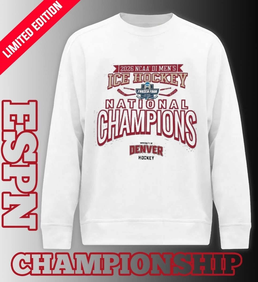 Denver Pioneers 2026 NCAA Men’s Ice Hockey National Champions Jersey T-Shirt