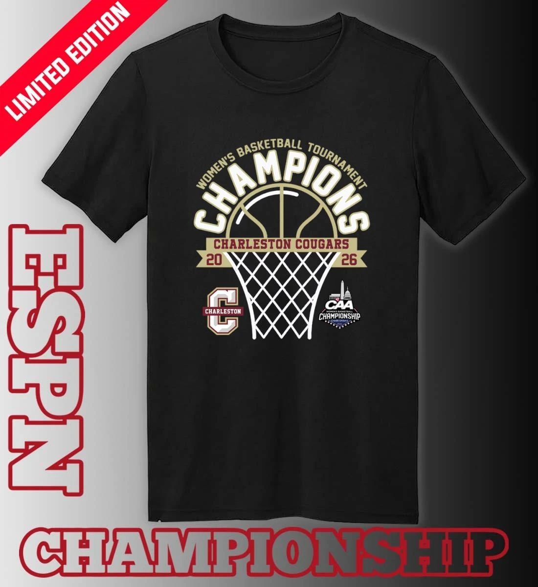 Charleston Cougars 2026 Coastal Athletic Association Women’s Basketball Tournament Champions Shirt