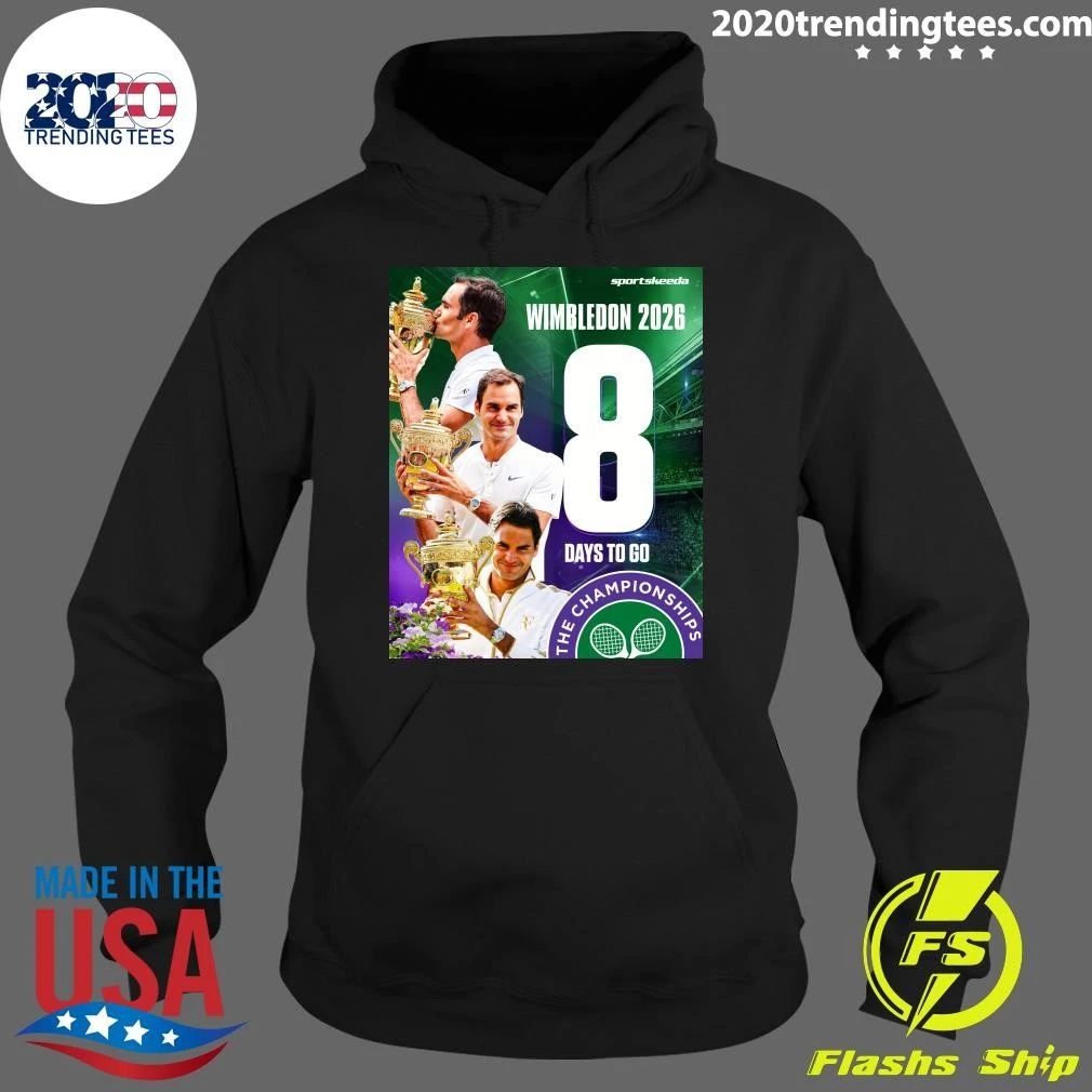 Roger Federer Has Lifted The Wimbledon Trophy A Record 8 Times, The Most By Any Man In The History Of The Championships Shirt