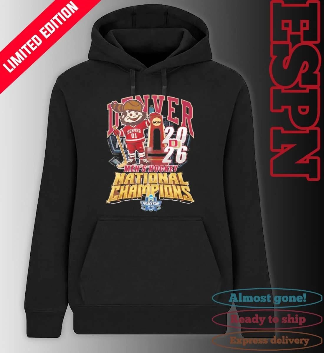Denver Pioneers Mascot 2026 NCAA Men’s Ice Hockey National Champions Shirt