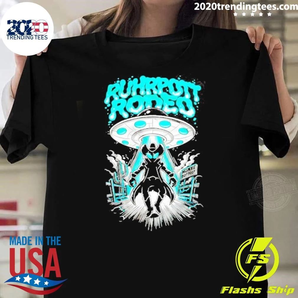 Ruhrpott Rodeo Hunxe Bottrop Alien Cowboy Ufo Shirt