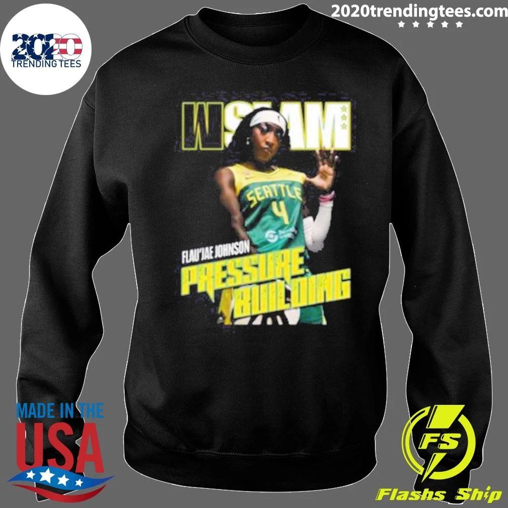 WSLAM Flau’jae Johnson Pressure Building Seattle Storm Shirt