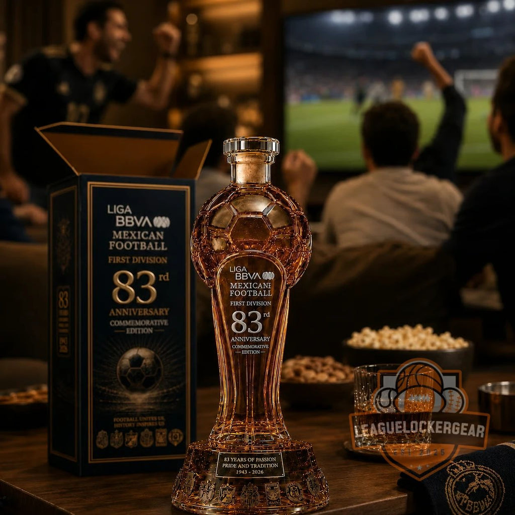 Liga MX 83rd Anniversary Trophy Whiskey Bottle
