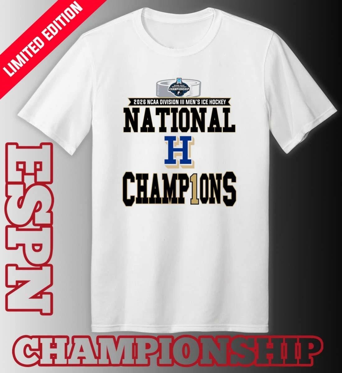 Hamilton Continentals 2026 NCAA DIII Men’s Ice Hockey National Champions Locker Room T-Shirt