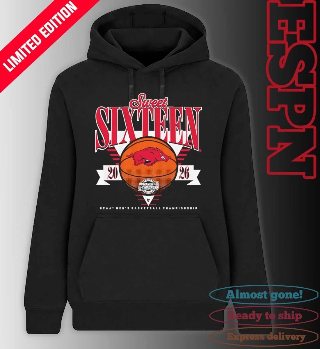 Arkansas Razorbacks MBB 2026 Sweet Sixteen shirt