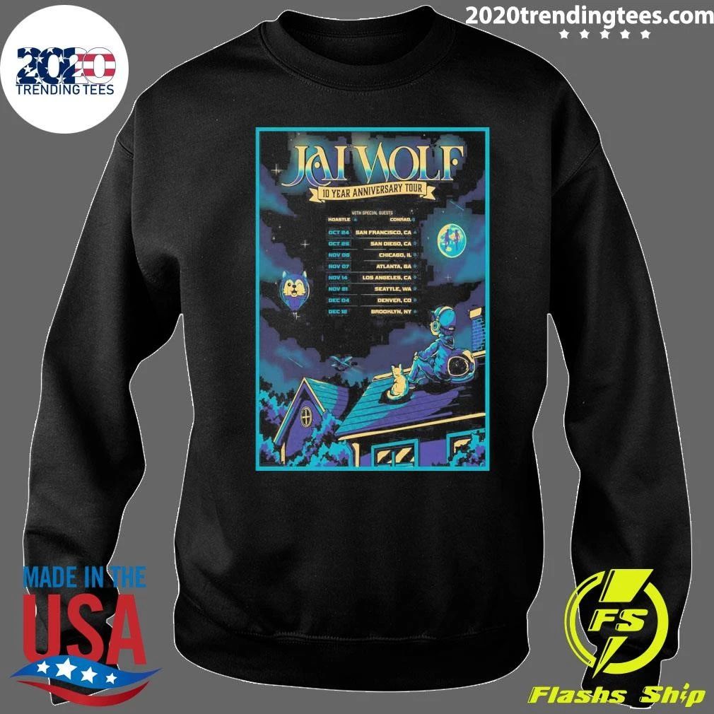 Jai Wolf 10 Year Anniversary 2026 Shows Shirt